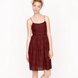 J Crew Derby Style Striped‎ Sundress SZ 2 Linen Cotton Blend Classic Old Money